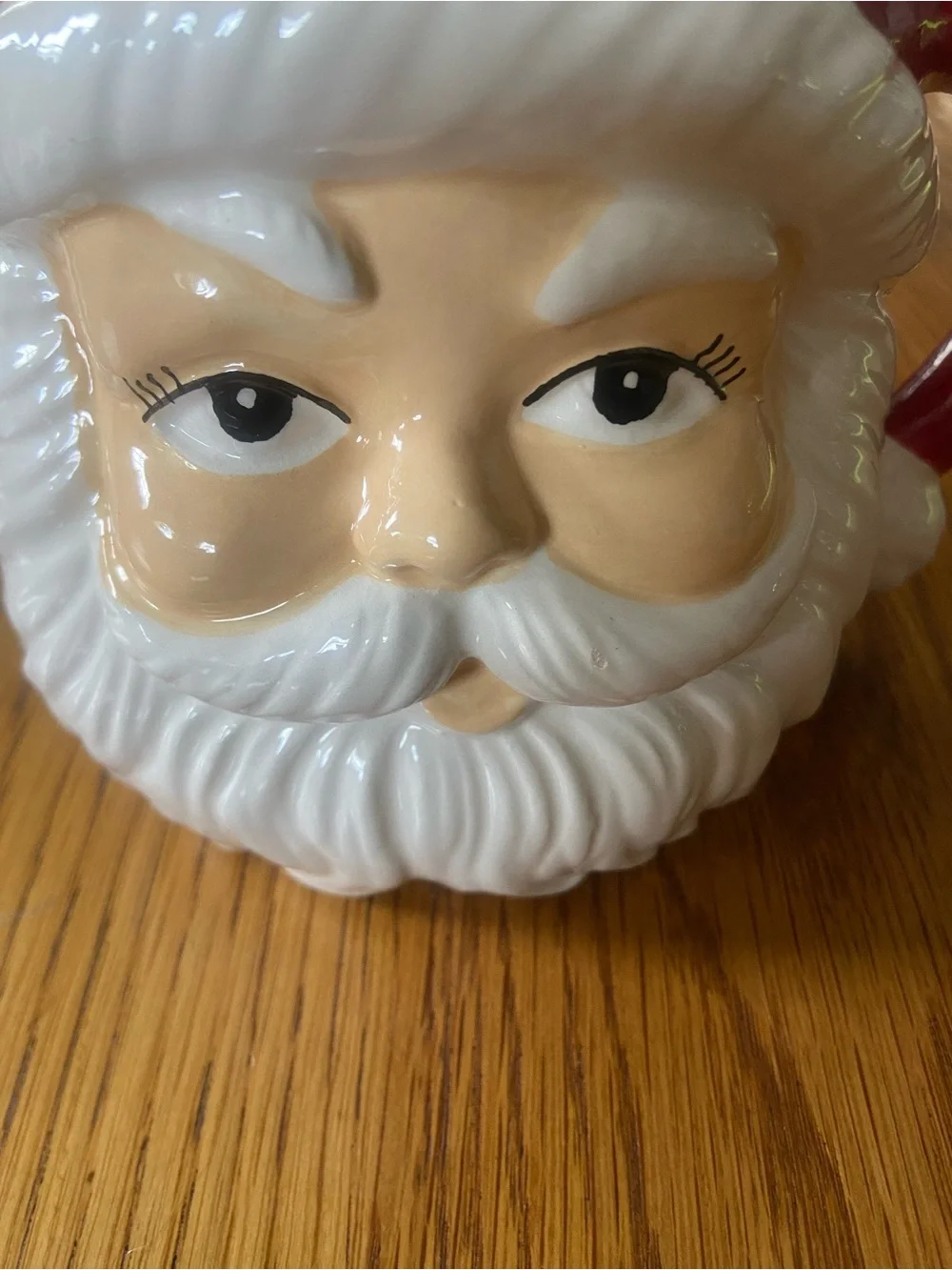 Large Vintage Santa Face Ceramic Mug
